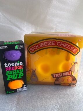 NeeDoh funky pup &Squeeze Cheese Soft Squishy Toys -